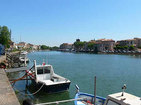 Agde on the river herault