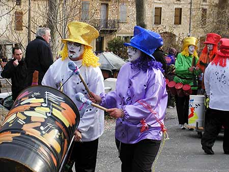 Mardi Gras Festival Parade in February in Bize Minervois